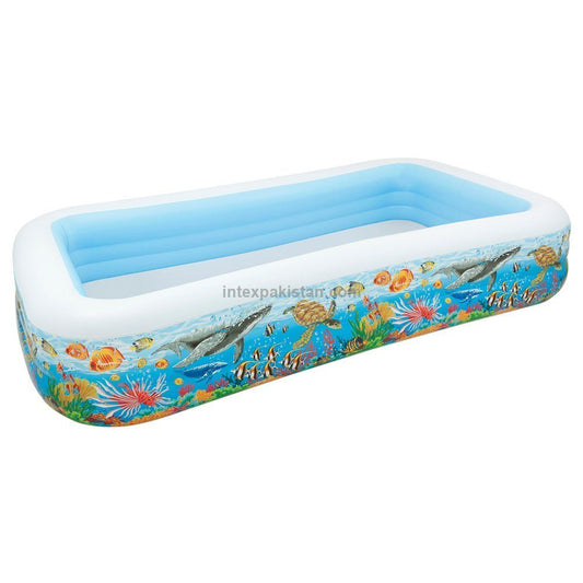 INTEX Swim Center Tropical Reef Family pool (120" L x 72" W 22" H)10 Ft