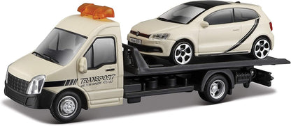 Bburago 1:43 Street FIRE Flatbed Transport Truck Toy For Kids Assorted(Colour And Design May Vary)