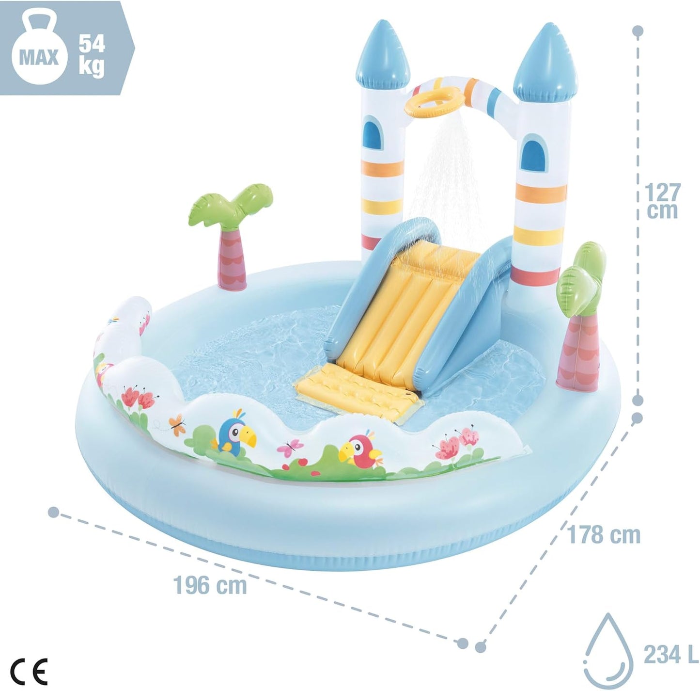 Intex Inflatable Children's Play Center 6.4 ft × 5.8 ft × 4.2 ft