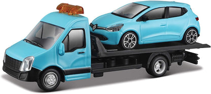 Bburago 1:43 Street FIRE Flatbed Transport Truck Toy For Kids Assorted(Colour And Design May Vary)