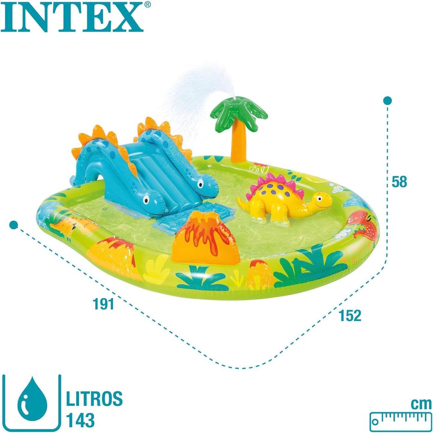 Intex  Play Center Kids Pool water Slide Pool 6.3 ft × 5.0 ft × 1.9 ft