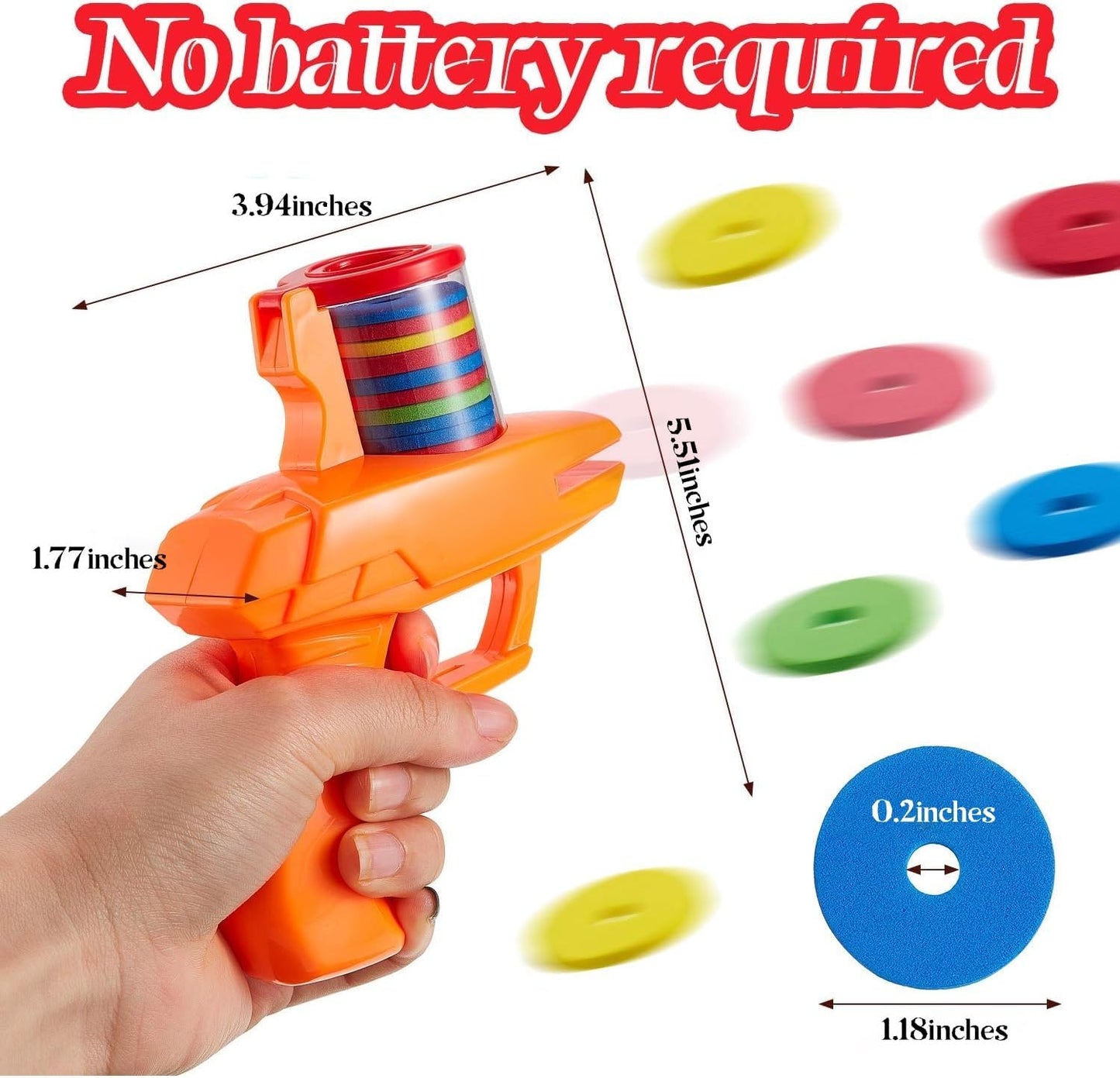 Single Foam Disc Launcher Gun Flying Disc Shooting Gun