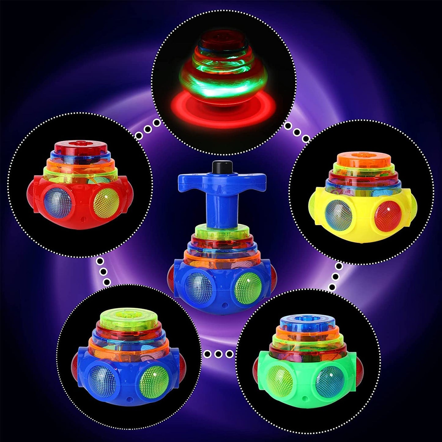 Musical Ufo Top Flash Latu Toy Musical Top Music Spinning Top