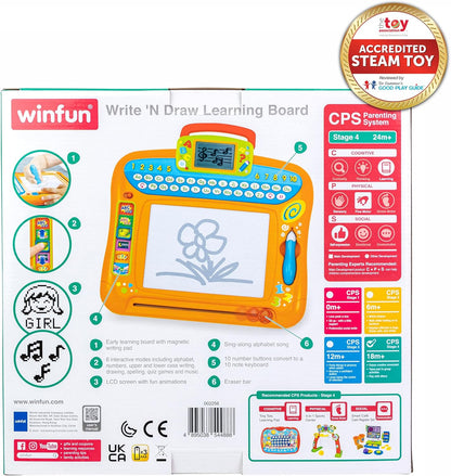 Winfun Write 'n Draw Learning Board Educational Toy for Toddlers Learning Toy