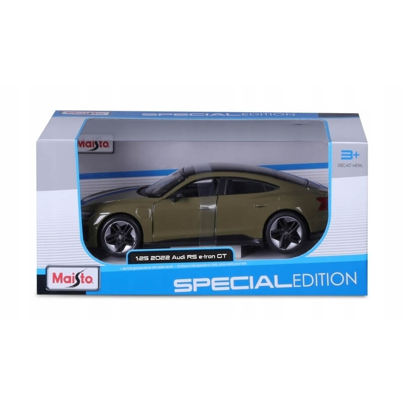 Maisto 1:24 2022 Audi RS e-tron GT Olive Green Diecast Model Car Toy For Kids