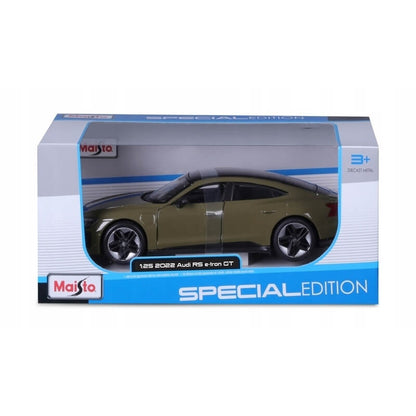 Maisto 1:24 2022 Audi RS e-tron GT Olive Green Diecast Model Car Toy For Kids