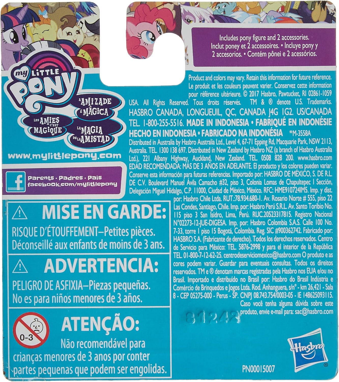 Hasbaro My Little Pony Friendship is Magic Pony Figure Toy (Assorted)Colour Design May Vary