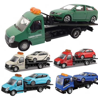 Bburago 1:43 Street FIRE Flatbed Transport Truck Toy For Kids Assorted(Colour And Design May Vary)