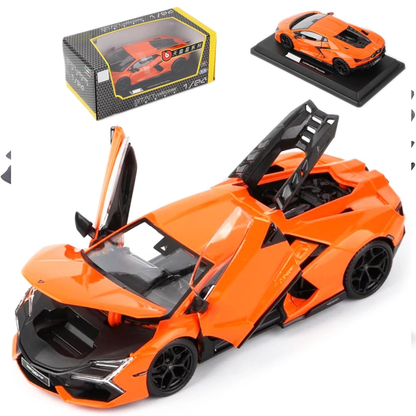 Bburago 1/24 Lamborghini Revuelto (Orange) Diecast Model Car Die Cast Cars