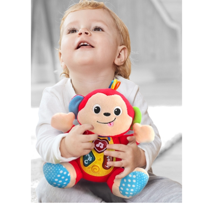Winfun  Cute Melodic Monkey Pal Learning Toy For Kids Sing 'N Learn With Me Learning Toy Stuff Monkey