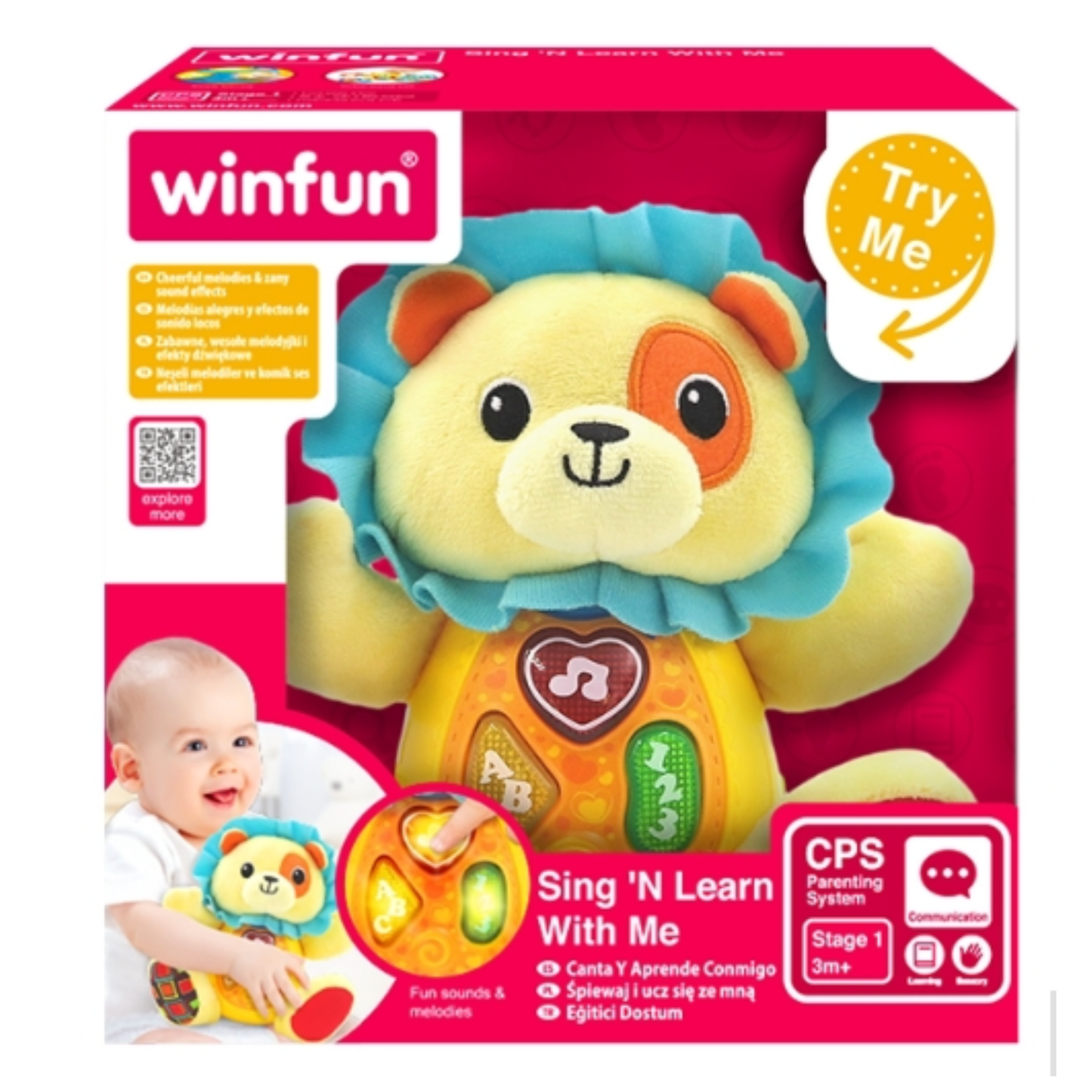 Sing 'N Learn With Me - Caesar the Lion Stuff Music Toy For Todler Lion Stuff Toy