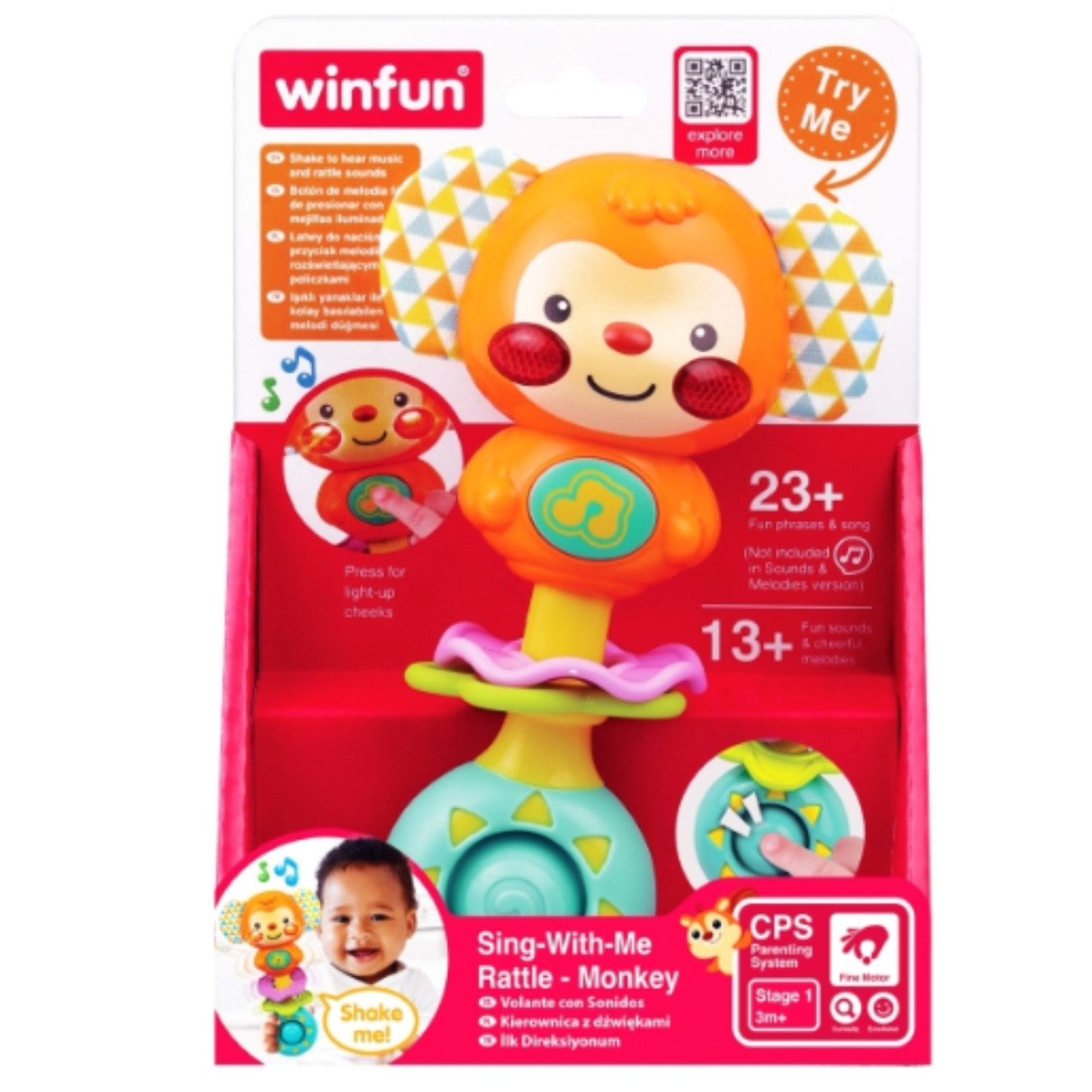 Winfun Sing With Me Rattle Monkey Musicsl Rattle For Kids Best Gift