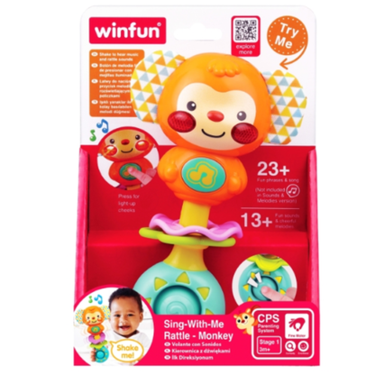 Winfun Sing With Me Rattle Monkey Musicsl Rattle For Kids Best Gift