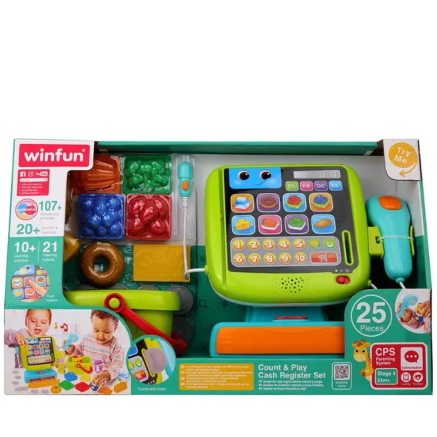 WinFun Count & Play Cash Register Set Toy For Kids Activity Cash Register Toy
