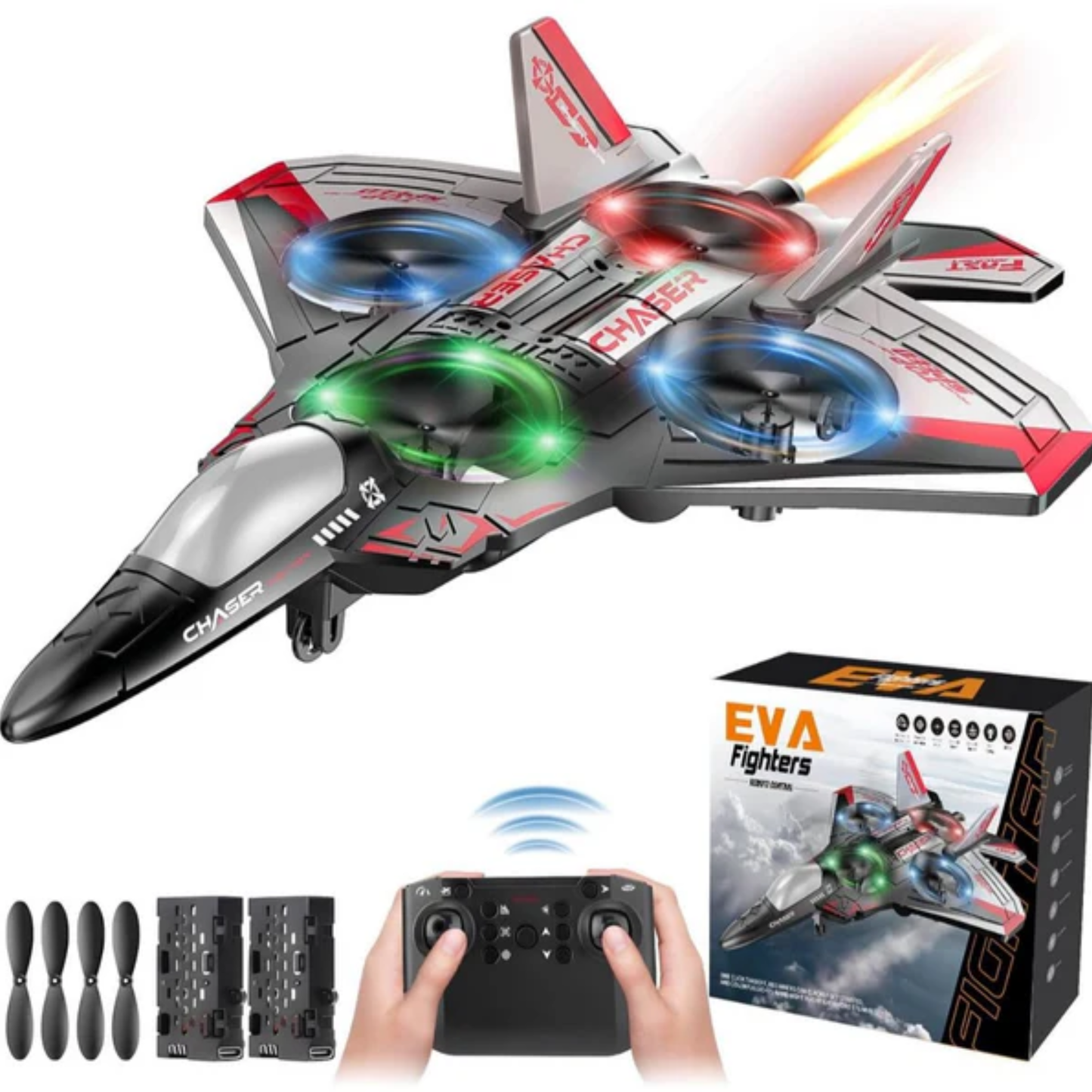 Remote Control Fighter Jet Toy With 3d Flips || Rc Flying AirPlane Eva Aircraft Toy
