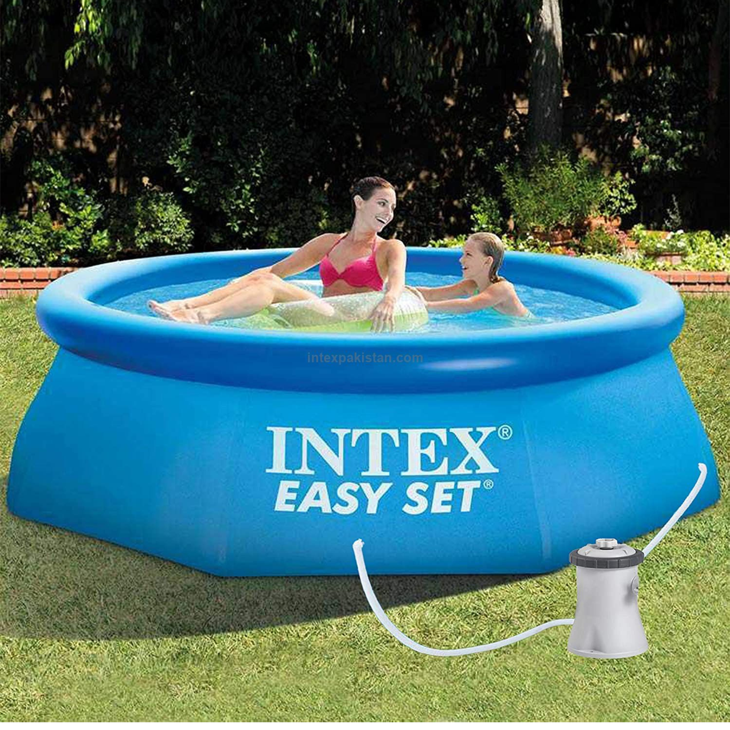 INTEX Easy Set Pool 8'' x 24" With Filter Pump "H" And Air Pump Free