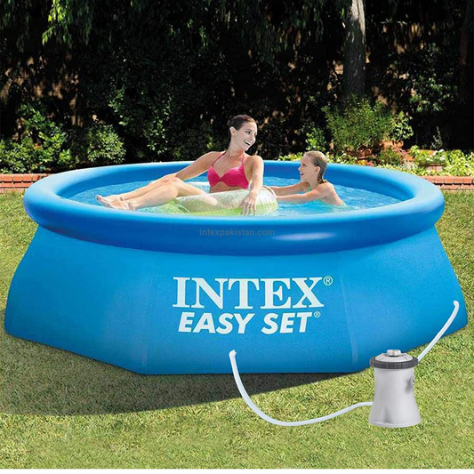 INTEX Easy Set Pool 8'' x 24" With Filter Pump "H" And Air Pump Free