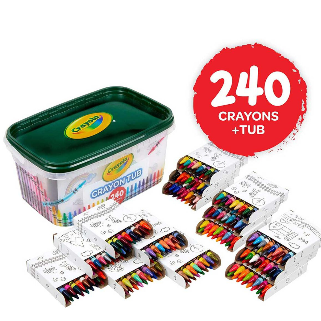 Crayola Crayons with Tub 240 Crayons