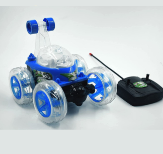 RC Stunt Car 360 Degree Twisting Music & Lights Rechargeable Car For Kids (Colour May Vary)