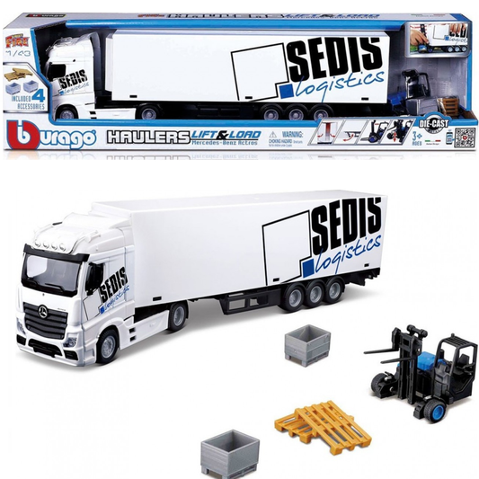 Bburago Mercedes-Benz Actros Truck with Lift And Load 1:43 Scale Diecast Truck