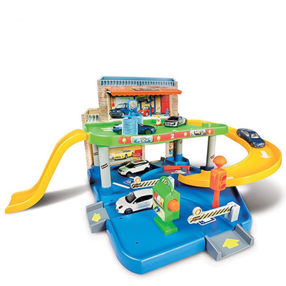 BBurago Auto Service 1.43 Scale Playset With One Car Playset For Kids