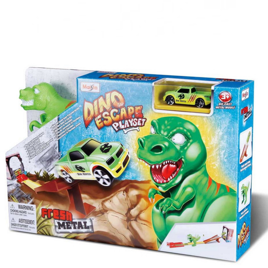 Maisto Fresh Metal Dino Escape Playset With Dinosaur For Kids