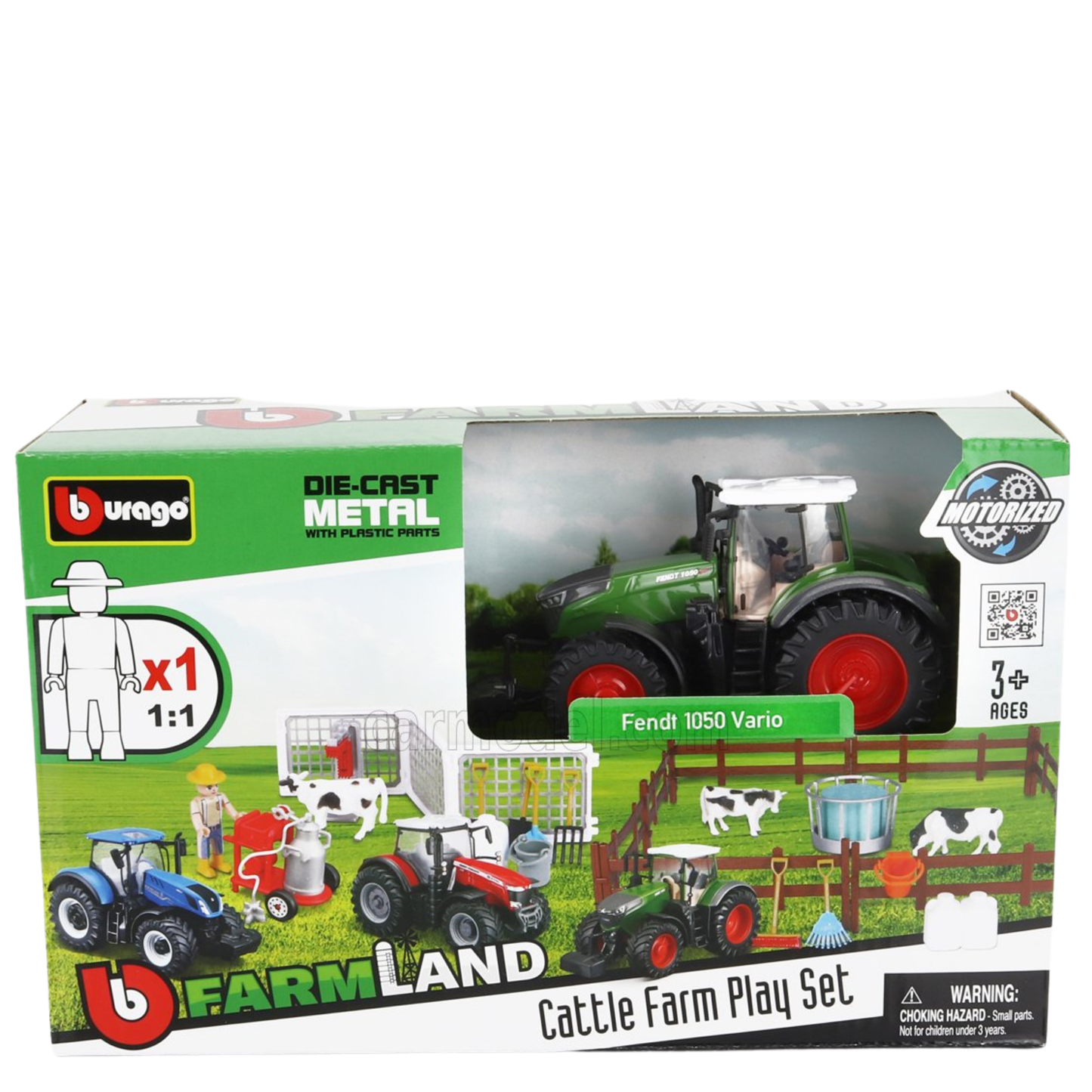 Bburago Farm Land Cattle Farm playset Diecast Metal Play Set For Kids