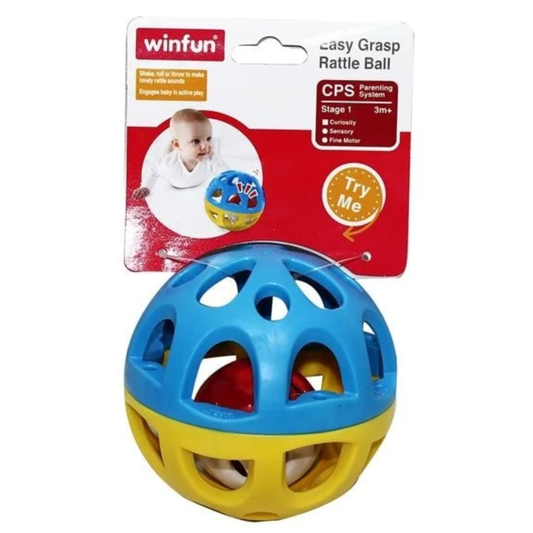 Winfun Easy Grasp Rattle Ball Toy For New Born Baby Gift For New Born
