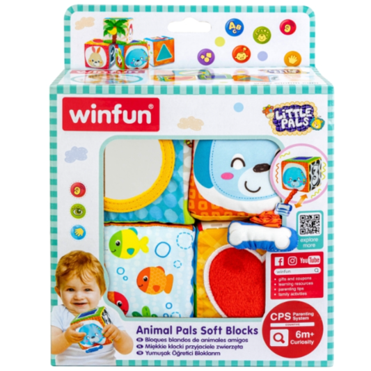WInfun Animal Pals Soft Blocks For Todler  Stuff Toy For Kids