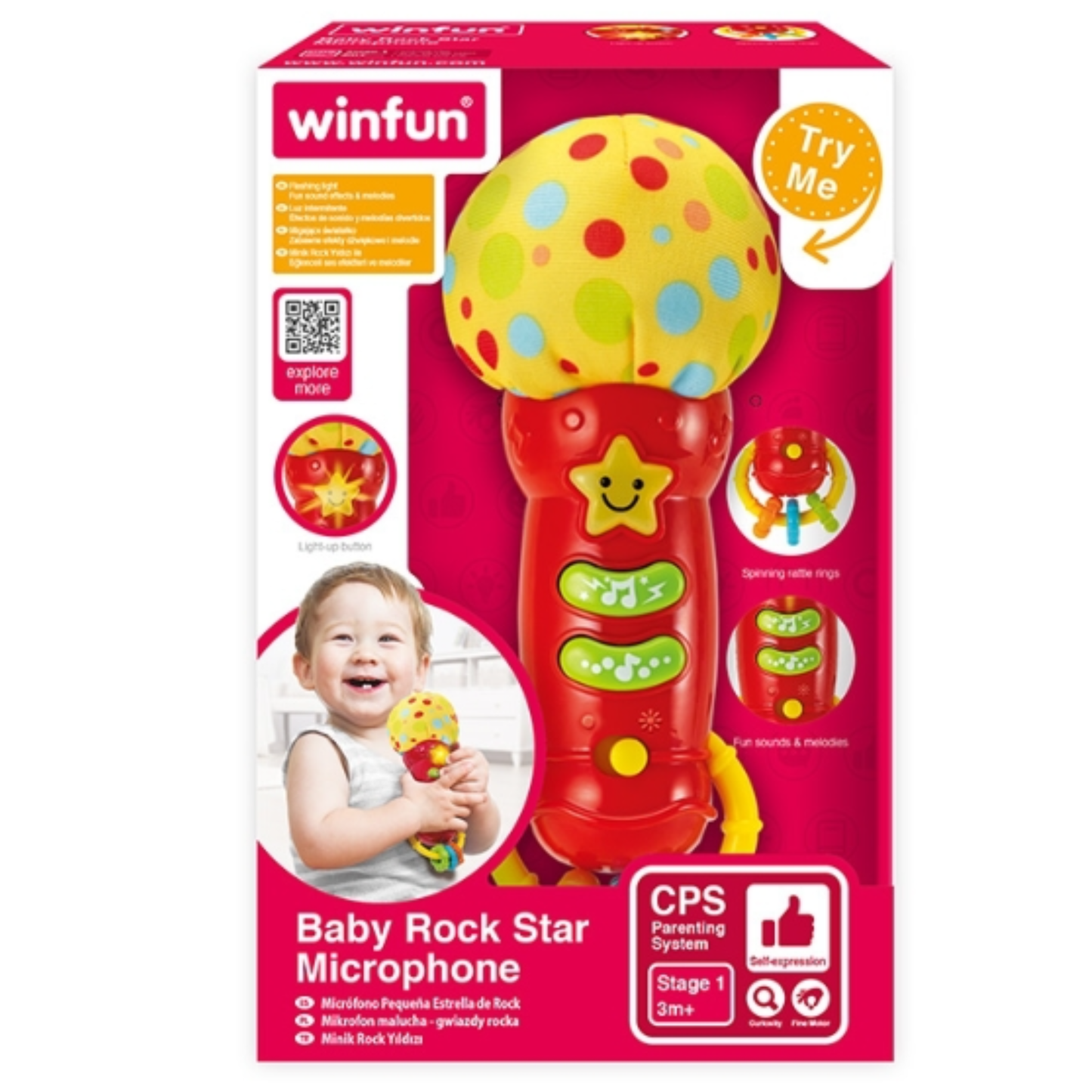 Winfun Microphone for baby with sounds Baby Rock Star Microphone Mic For Kids