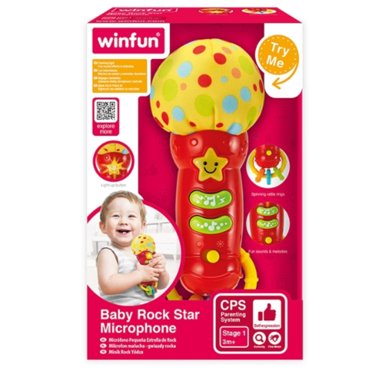 Winfun Microphone for baby with sounds Baby Rock Star Microphone Mic For Kids