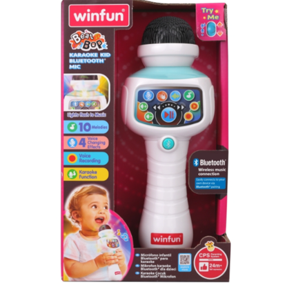 Winfun Bluetooth Mic Toy For Kids Music Light Mic Toy