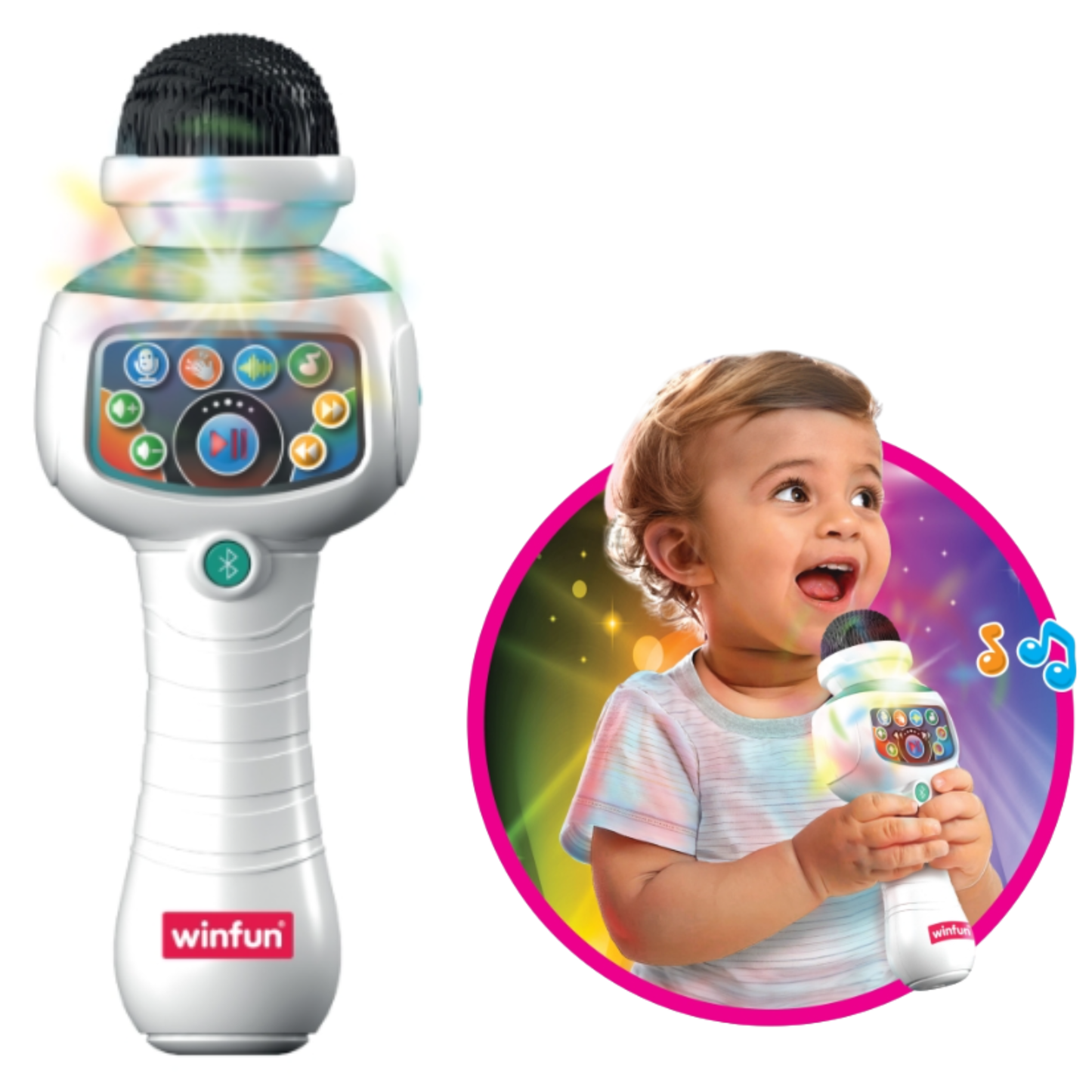 Winfun Bluetooth Mic Toy For Kids Music Light Mic Toy