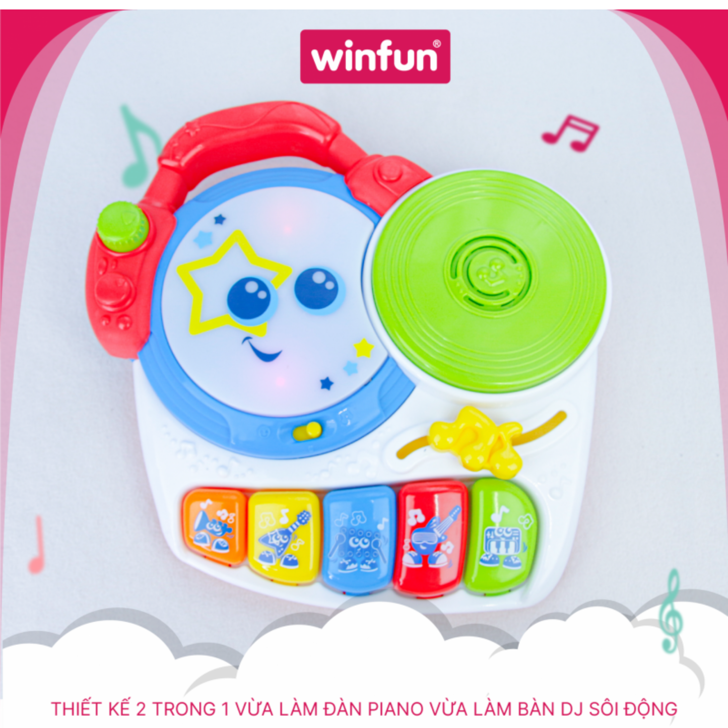 Winfun Magic Lights DJ Mixer Musical Toy For Kids Activity Toy For Todler