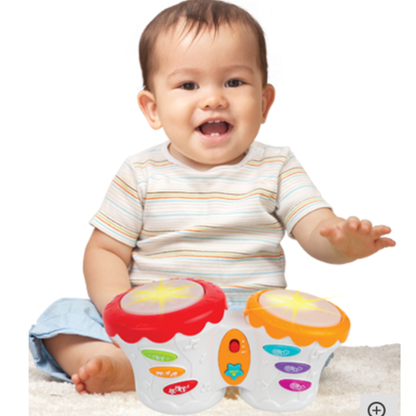 Winfun Groovy Baby Bongo Music Light Drum Toy For Kids Musical Toy