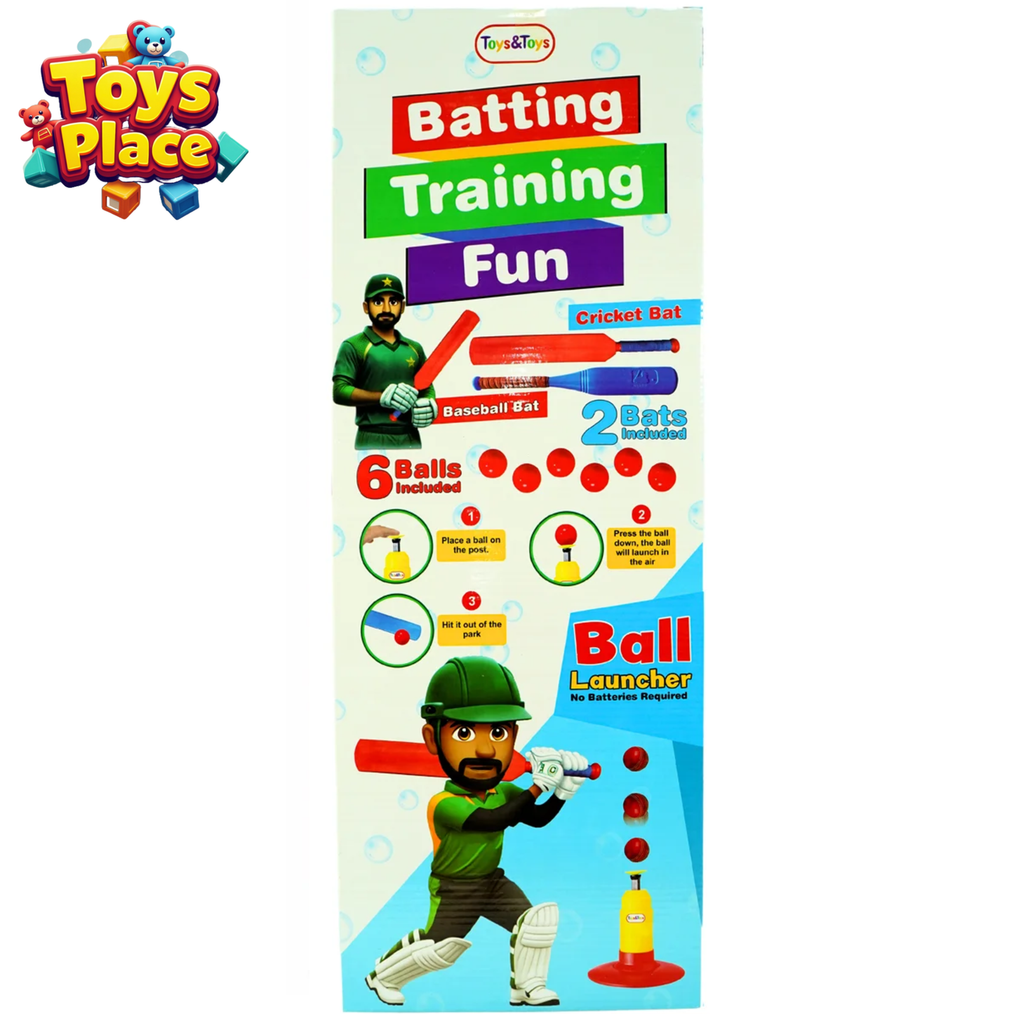 Cricket Batting Training Fun Toy For Kids Batting Training Fun Sports Play Set