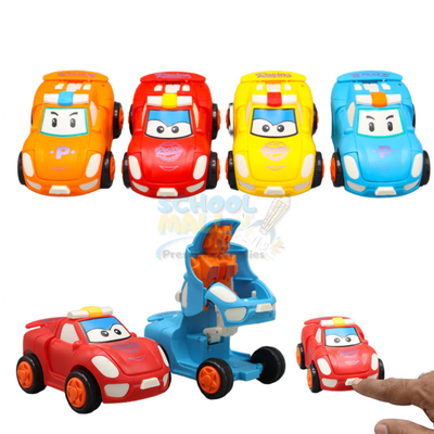 2-in-1 Transformer Robot Car Toys for Kids Friction Car