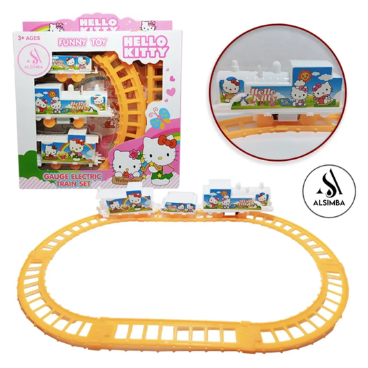 Hello Kitty Electric Train Set Toy For Kids Train Set for Toddlers
