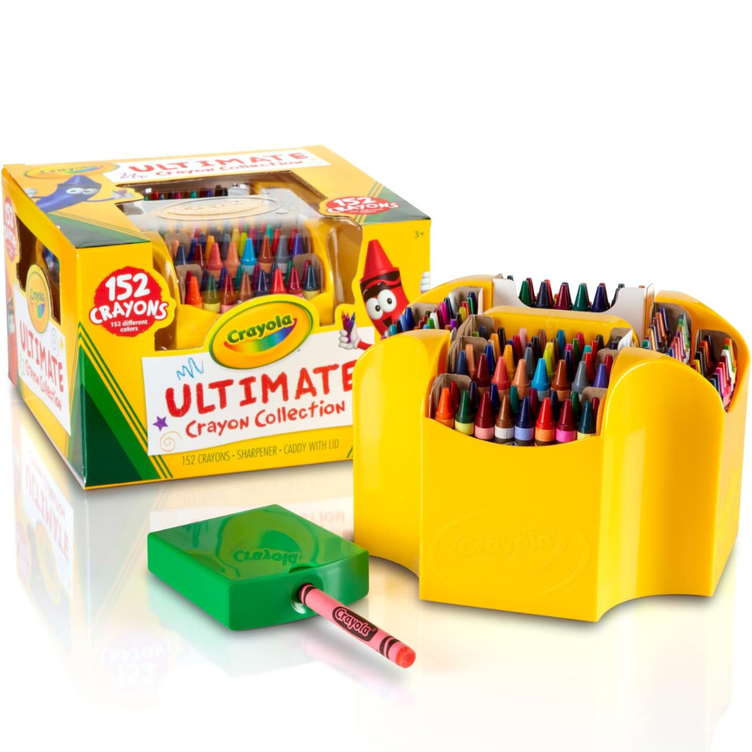 Crayola Ultimate 152 Assorted Crayon Box with Sharpener Caddy