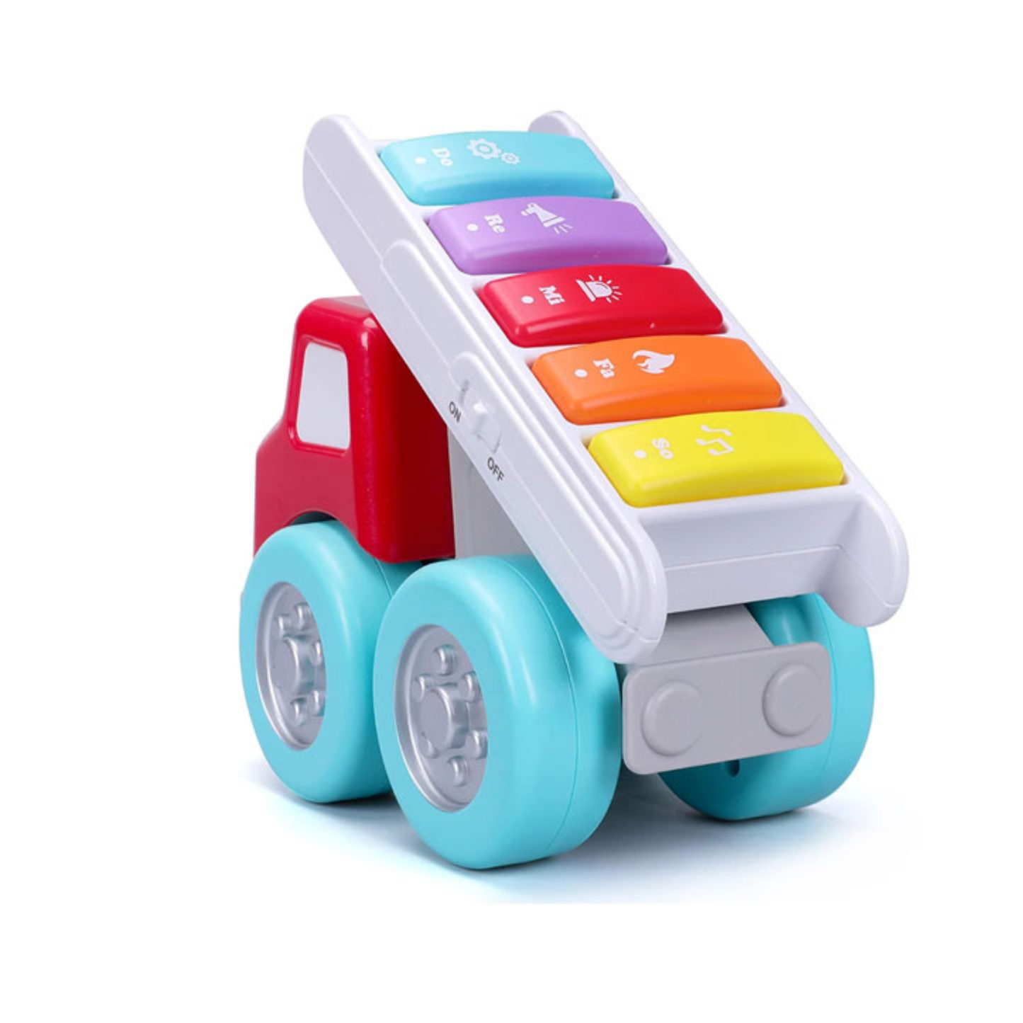 Bburago Junior Drive 'N Rock Fire Truck  with Piano Musical Toy For Todler