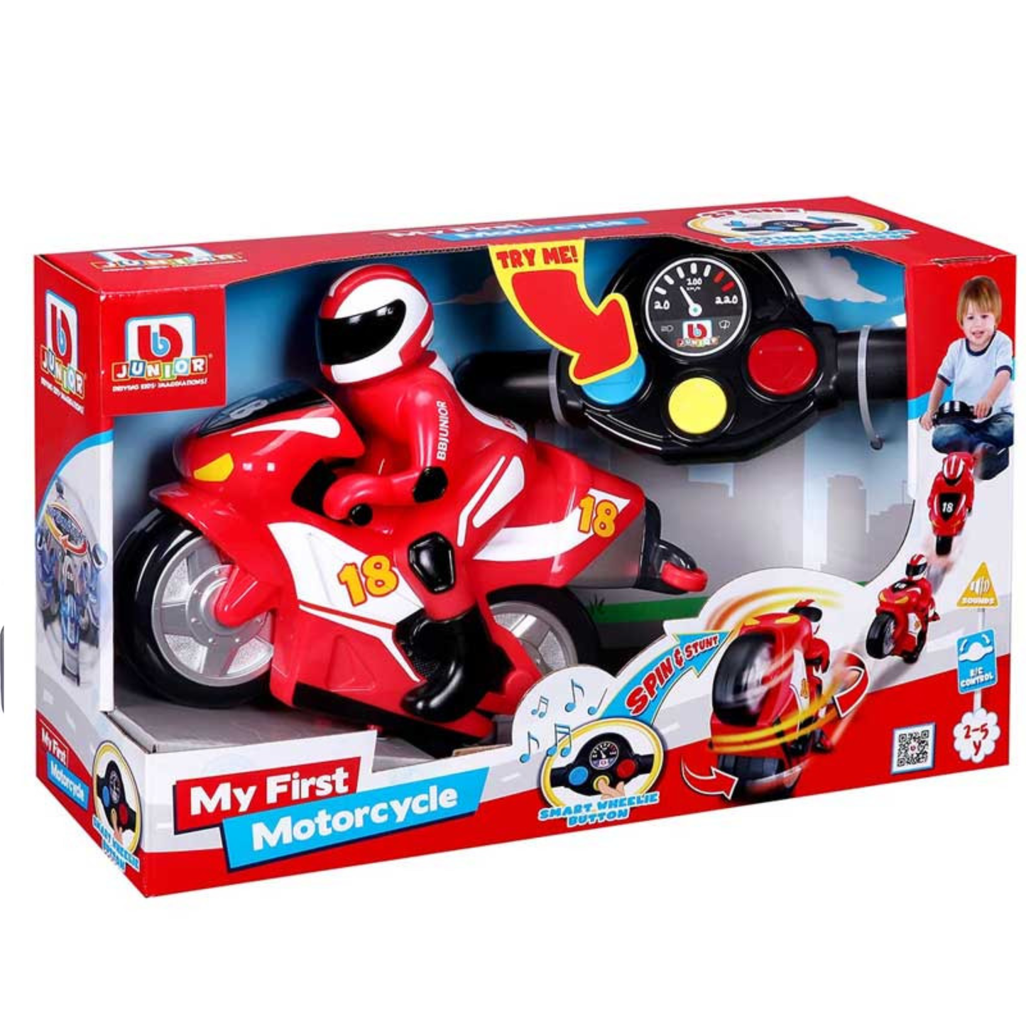 Bburago Junior My First MotorCycle Remote Control Motorbike For Kids