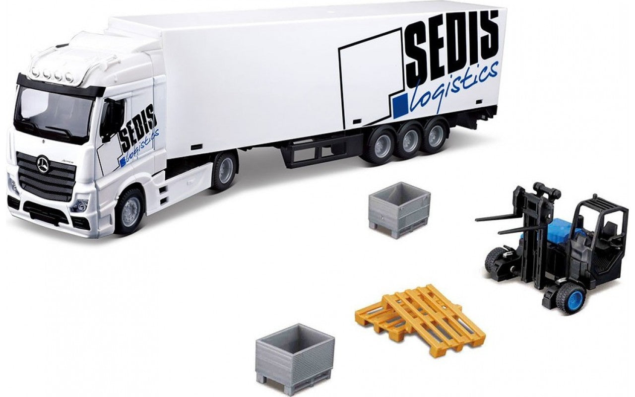 Bburago Mercedes-Benz Actros Truck with Lift And Load 1:43 Scale Diecast Truck
