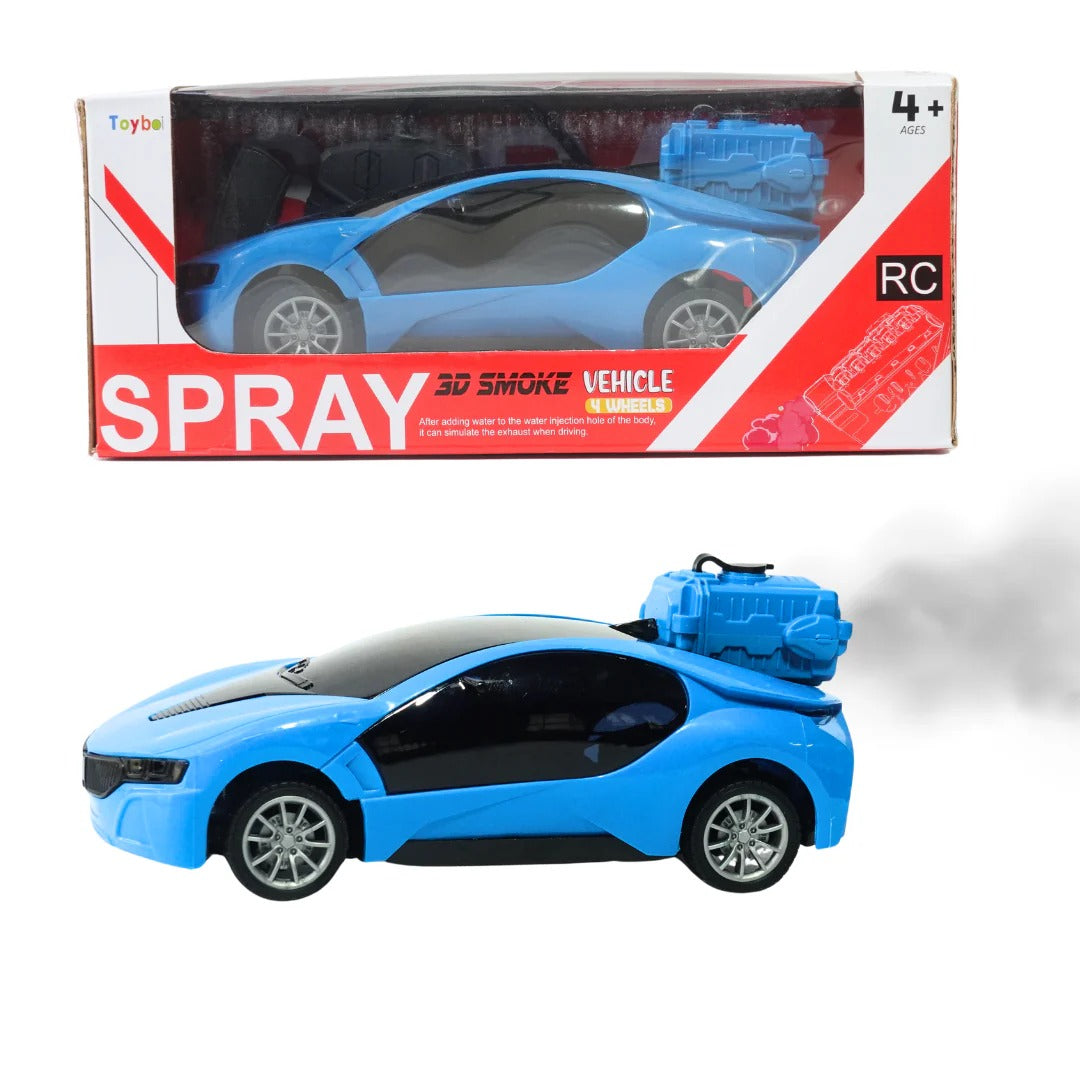 Spray truck remote control 3d Car 3D Smoke Effect Racing Car(Colour May Vary)