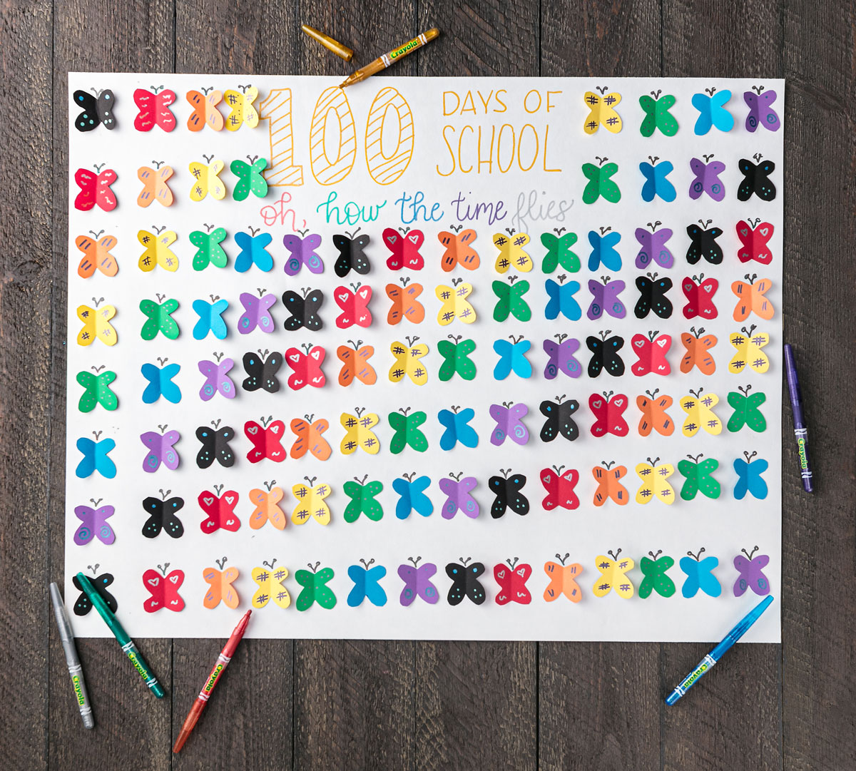 Crayola Glitter Markers 6 Dazzling Colour