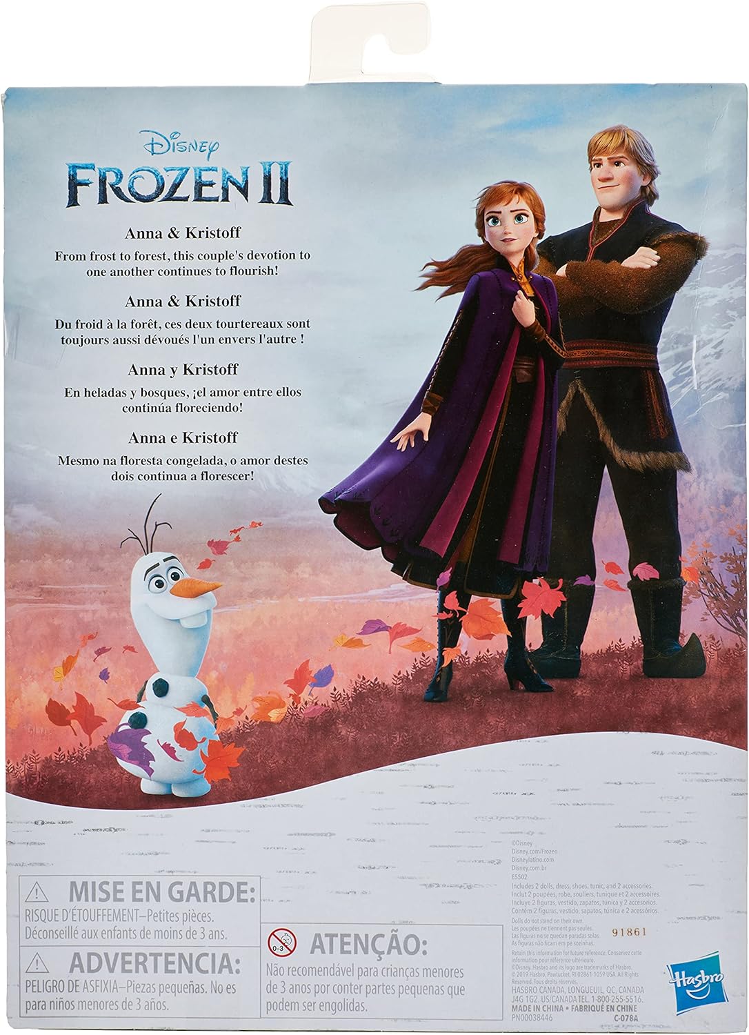 Disney Frozen Anna & Kristoff Fashion Dolls For Girls