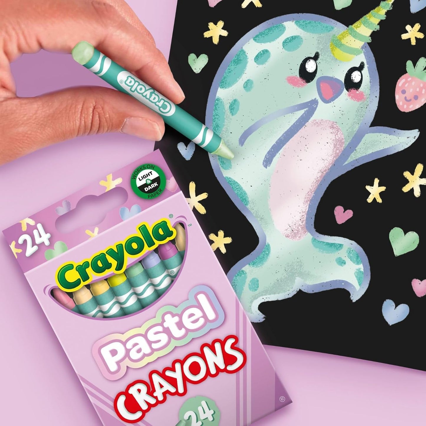 Crayola Pastel Crayons 24 Crayons Pack For Kids