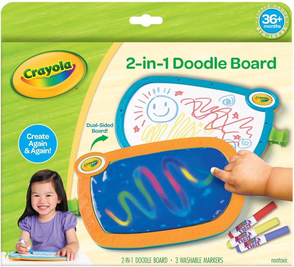 Crayola 2-in-1 Doodle Board for Toddlers Educational Toddler Toy