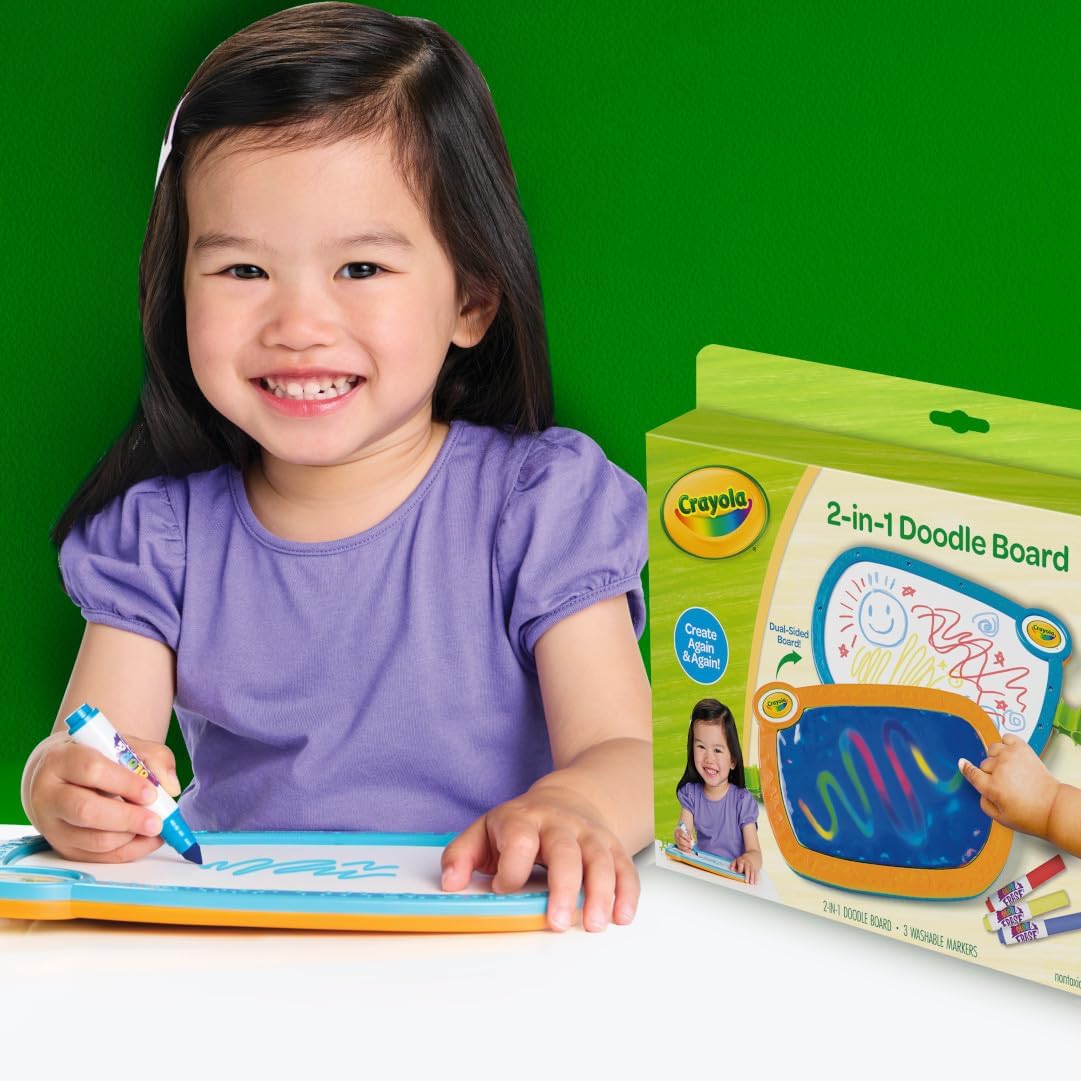 Crayola 2-in-1 Doodle Board for Toddlers Educational Toddler Toy
