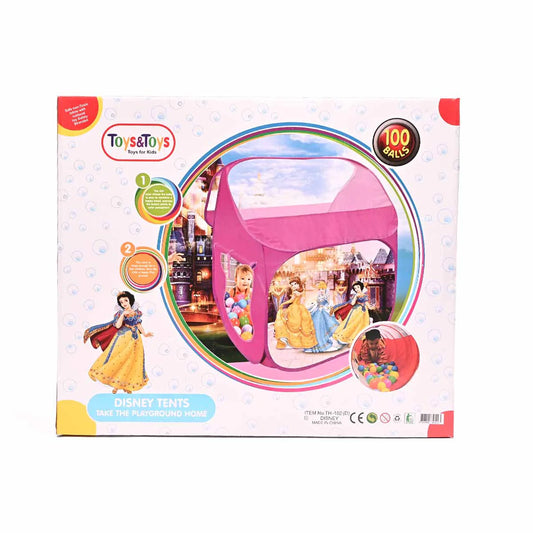 Disney Princess Play Tent House For Kids With 100 Balls