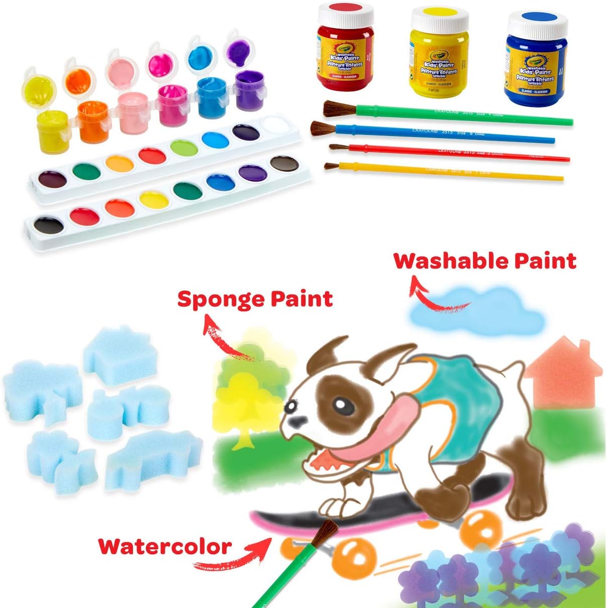 Crayola Paint Set Easy to Remove with Water